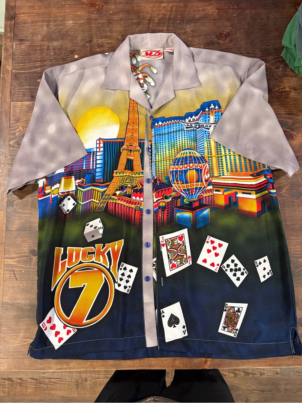 Lucky 7 Casino Print Short-Sleeve Shirt - Multicolor